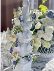 White Porcelain Tulipiere by The Enchanted Home
