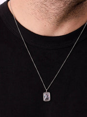 ATOLYEWOLF White Stone Neklace in Silver - Necklaces KOLYE
