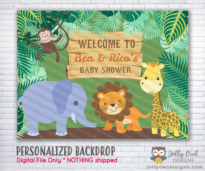 Wild Safari Jungle Party Backdrop