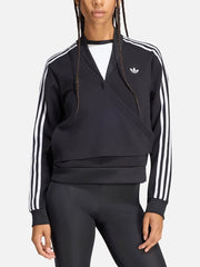 ADIDAS ORIGINALS Wrap SSTR Track Top – siyah, önden görünüm