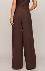 Z Supply Magnolia Linen Pant in Chocolate Cherry