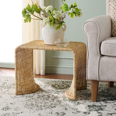 Zendy Rattan Accent Table in Light Natural