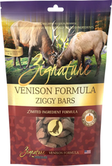 Zignature Ziggy Bar GF Venison Recipe Treats for Dogs