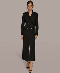 Donna Karan New York Women's Long Sleeve Coat Dress