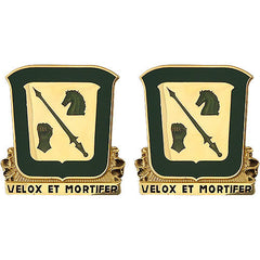 18th Cavalry Regiment Unit Crest (Velox Et Mortifer) Army Unit Crests