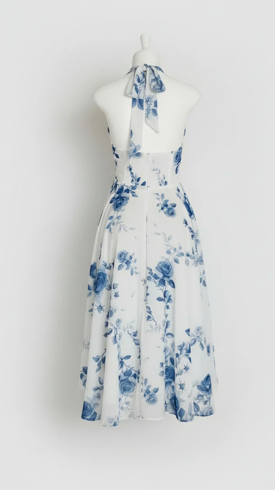 Maribel Floral Halter Midi Dress