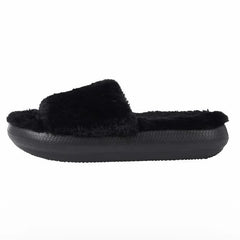 32 Degree Heat Plush Cushion Slide Black
