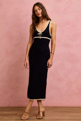 SO ME Knit Sweater Maxi Sleeveless Bodycon Resort Dress