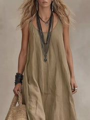 Full Size Scoop Neck Sleeveless Maxi Dress Plus Size