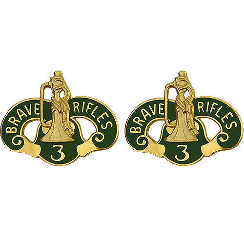3rd Cavalry Regiment Unit Crest (Brave Rifles) Army Unit Crests