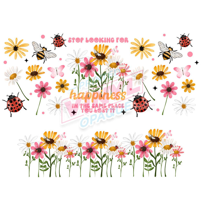 40 oz Tumbler Wrap - UVDTF Ink Transfers - Wild Flower | UVDTF from The Glitter Guy