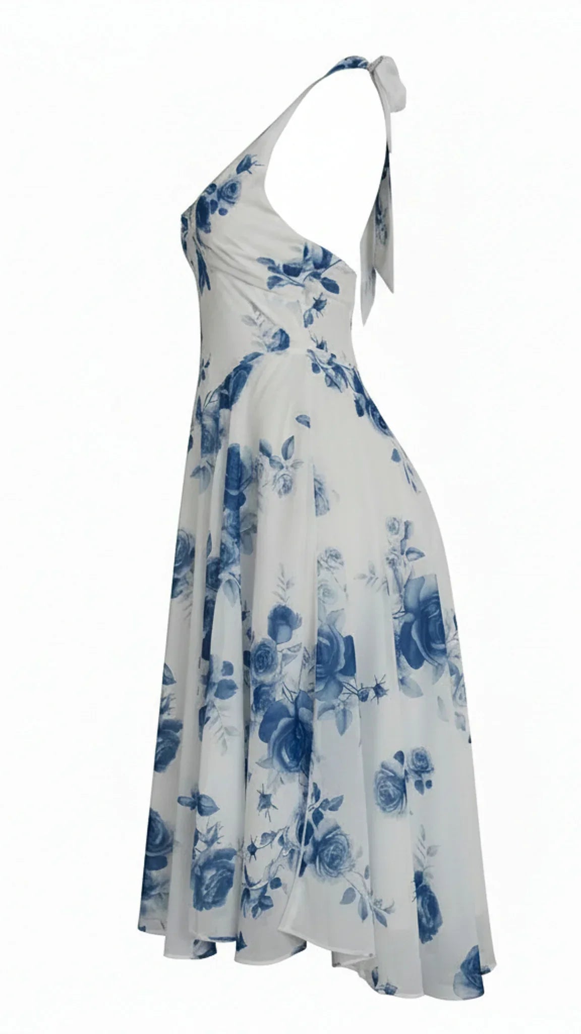 Maribel Floral Halter Midi Dress