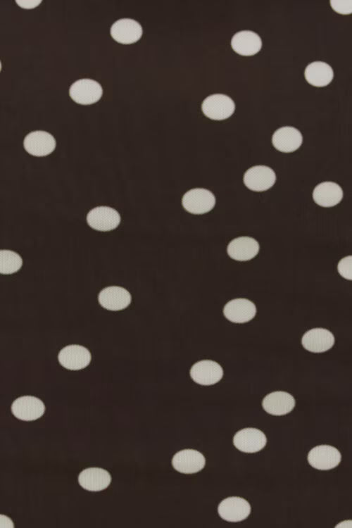 Polka Dot Mesh Maxi Dress