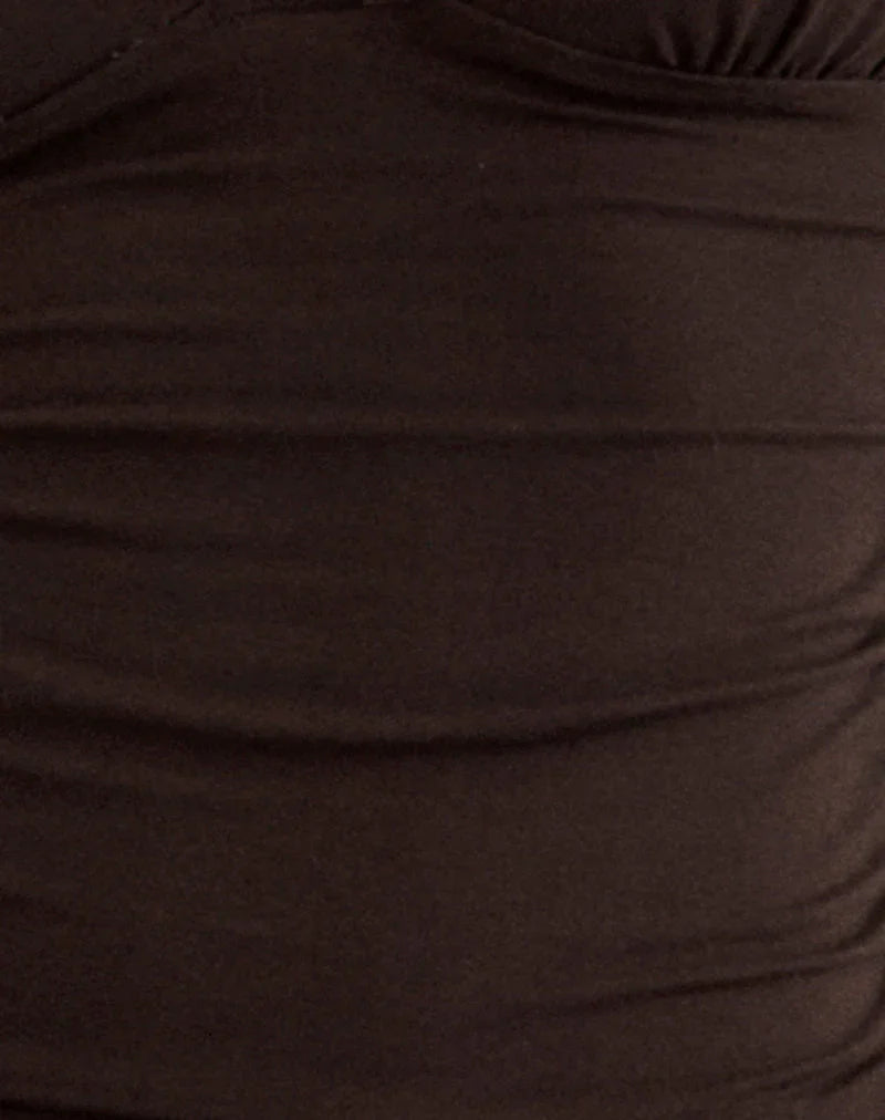 Laluma Midi Dress in Bitter Chocolate