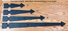 8" Faux Arrow Hinge with Hammered distressed surface - Wild West Hardware