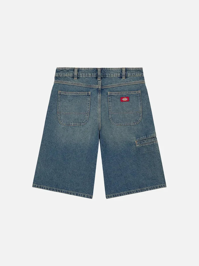 DICKIES 957 13 inch Loose Denim Short W - Khaki Tinted Blue - Uncategorized ŞORT
