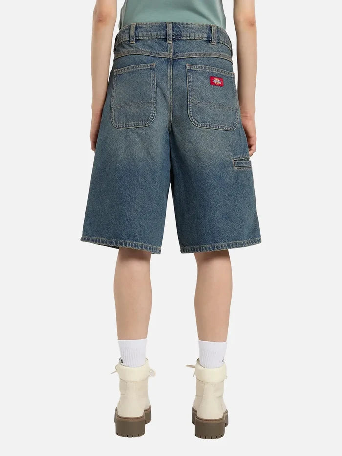 DICKIES 957 13 inch Loose Denim Short W - Khaki Tinted Blue - Uncategorized ŞORT