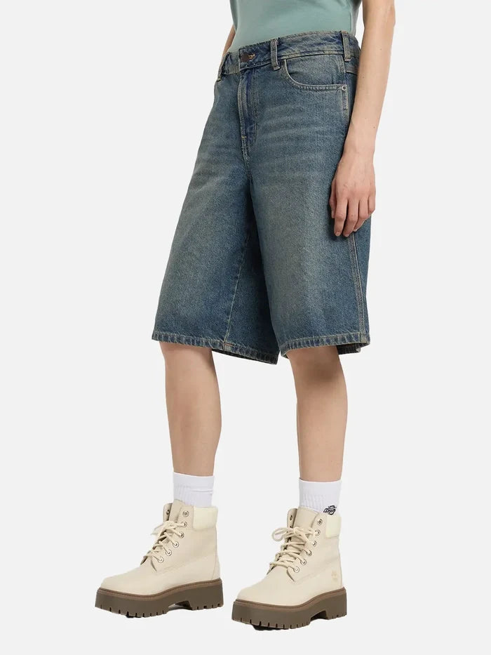 DICKIES 957 13 inch Loose Denim Short W - Khaki Tinted Blue - Uncategorized ŞORT