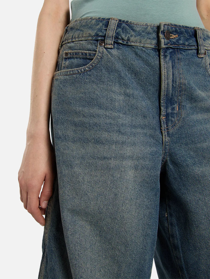 DICKIES 957 13 inch Loose Denim Short W - Khaki Tinted Blue - Uncategorized ŞORT