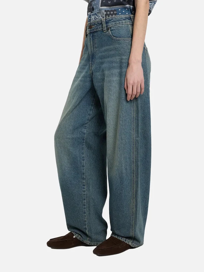 DICKIES 957 Loose Tapered Work Jeans W - Khaki Tinted Blue - Uncategorized PANTOLON