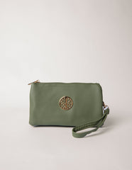 Detailed Zip Up Purse With Detachable Strap
