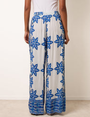 Paisley Floral Wide Leg Printed Trousers