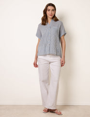 Stripe Button Front Shirt