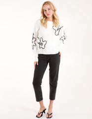 Floral Pattern Sweater