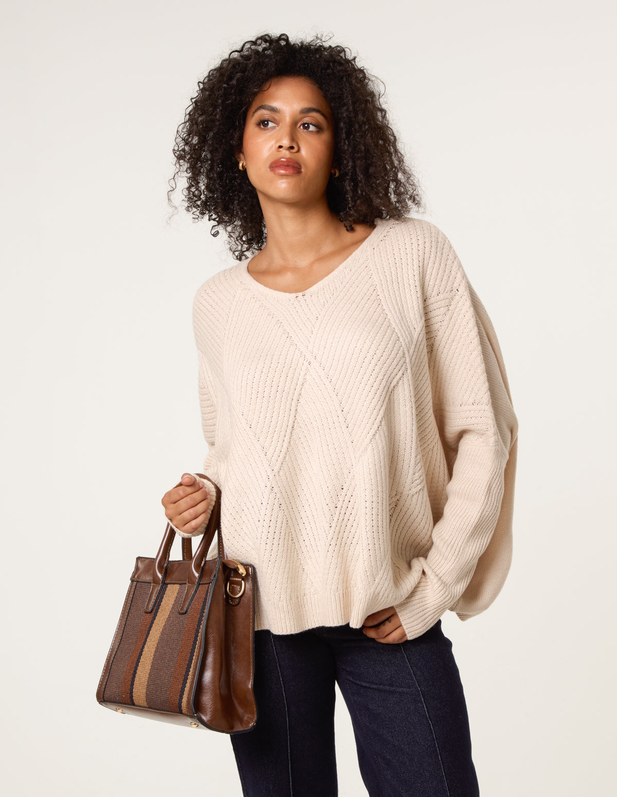 Slouchy V Neck Jumper