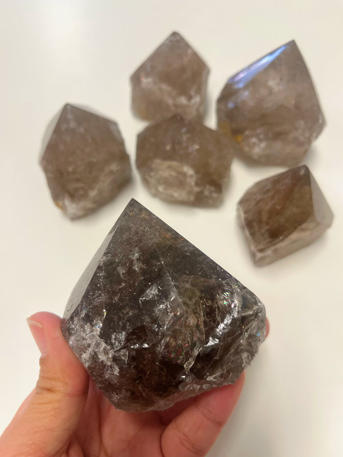 Rough Base Smoky Quartz Point Tower