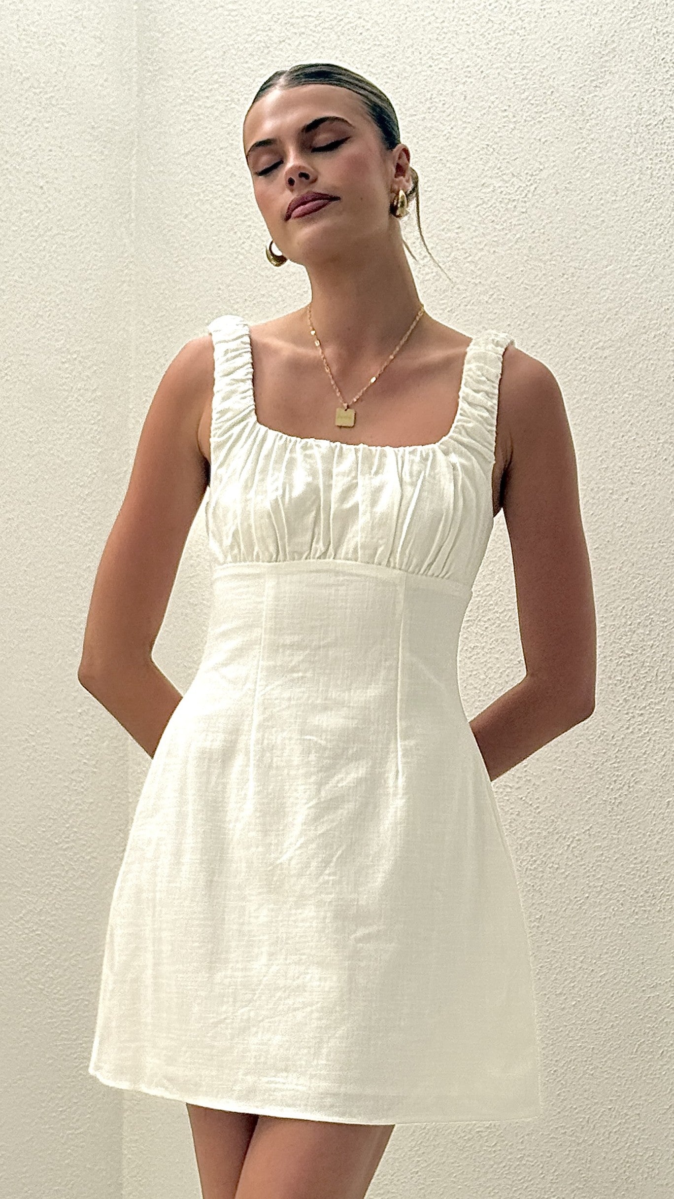 Adley Mini Dress - White