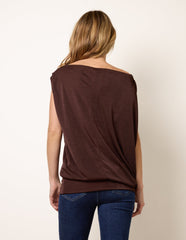Deep Band Slinky Oversize Tunic Top