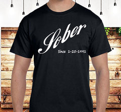 AA - Cola Style Sober Date Custom SS/LS Tee