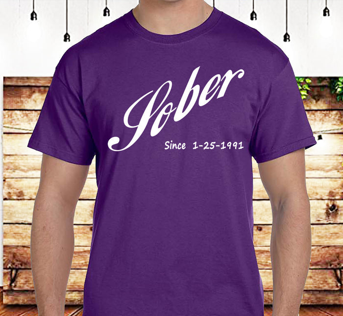 AA - Cola Style Sober Date Custom SS/LS Tee