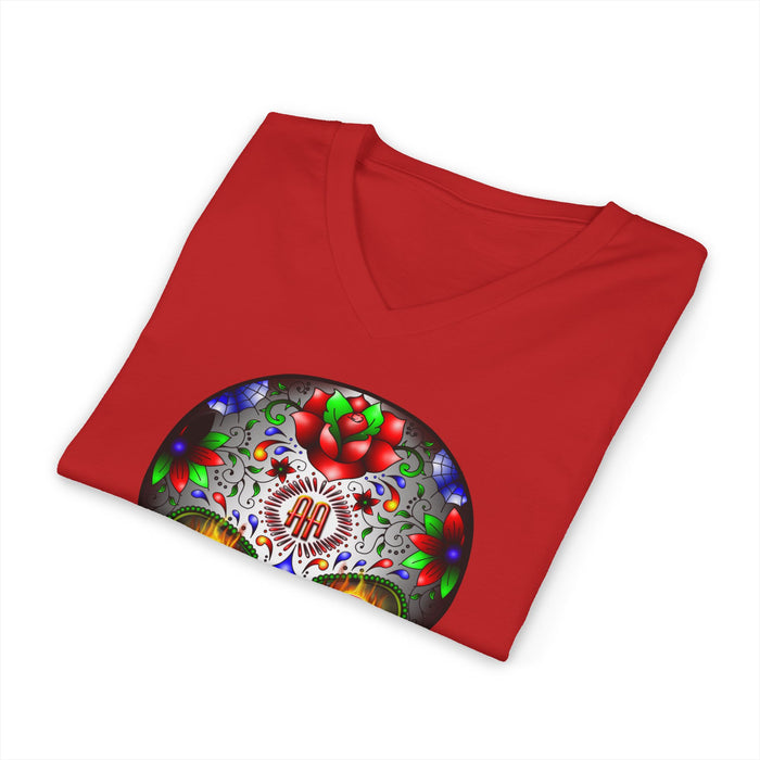 AA Sugar Skull AA V-Neck Tee