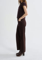 Agolde Ren High Rise Wide Leg Pant in Sloe Berry
