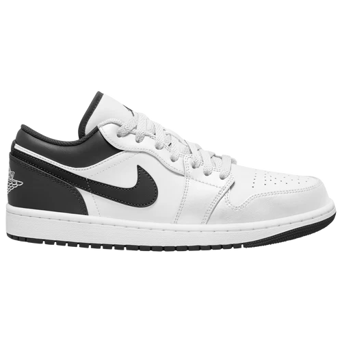 Air Jordan 1 Low Men's Black and White Shoes - 553558-132