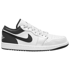 Air Jordan 1 Low Men's Black and White Shoes - 553558-132