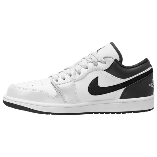 Air Jordan 1 Low Men's Black and White Shoes - 553558-132