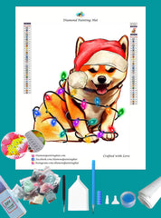 Akita Christmas Diamond Painting-Diamond Painting Hut