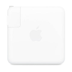 Front view of Apple 96 watt USB-C power adapter.