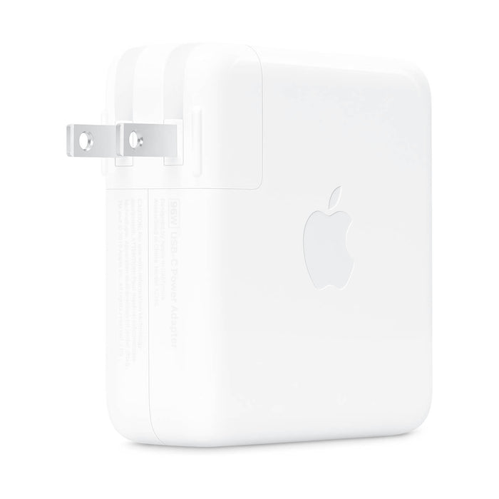 Right front view of Apple 96 watt USB-C power adapter
