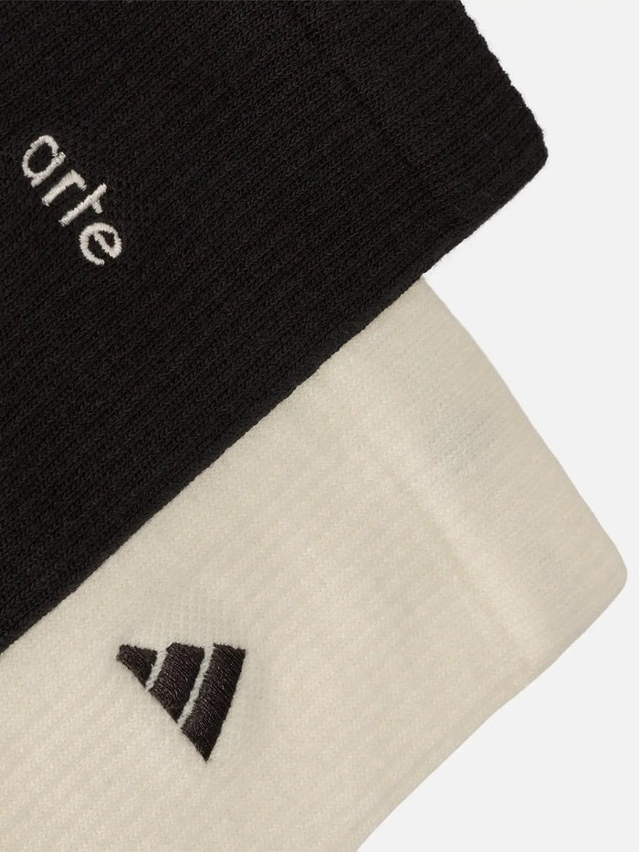 ADIDAS ORIGINALS Arte Antwerp x adidas Socks 2P Black/White – siyah/beyaz, manşet yakın çekim