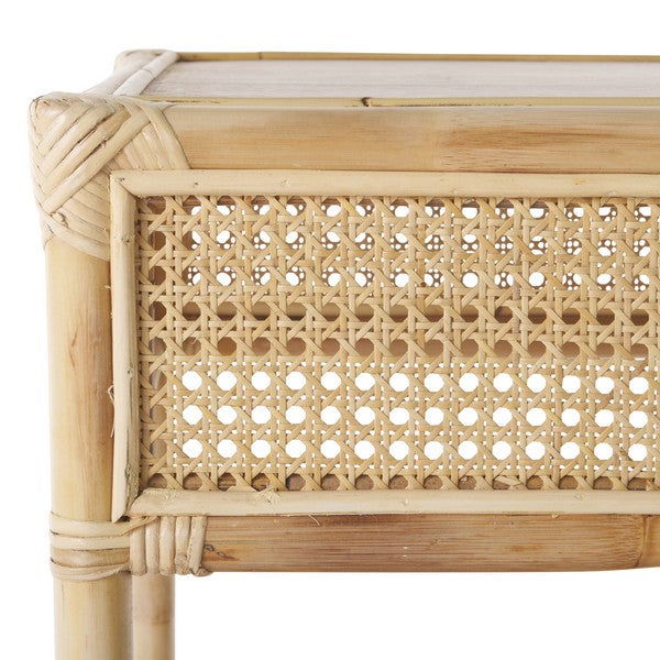 Arvid Square Rattan Accent Table in Natural