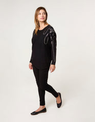 Embellished Shoulder Jumper