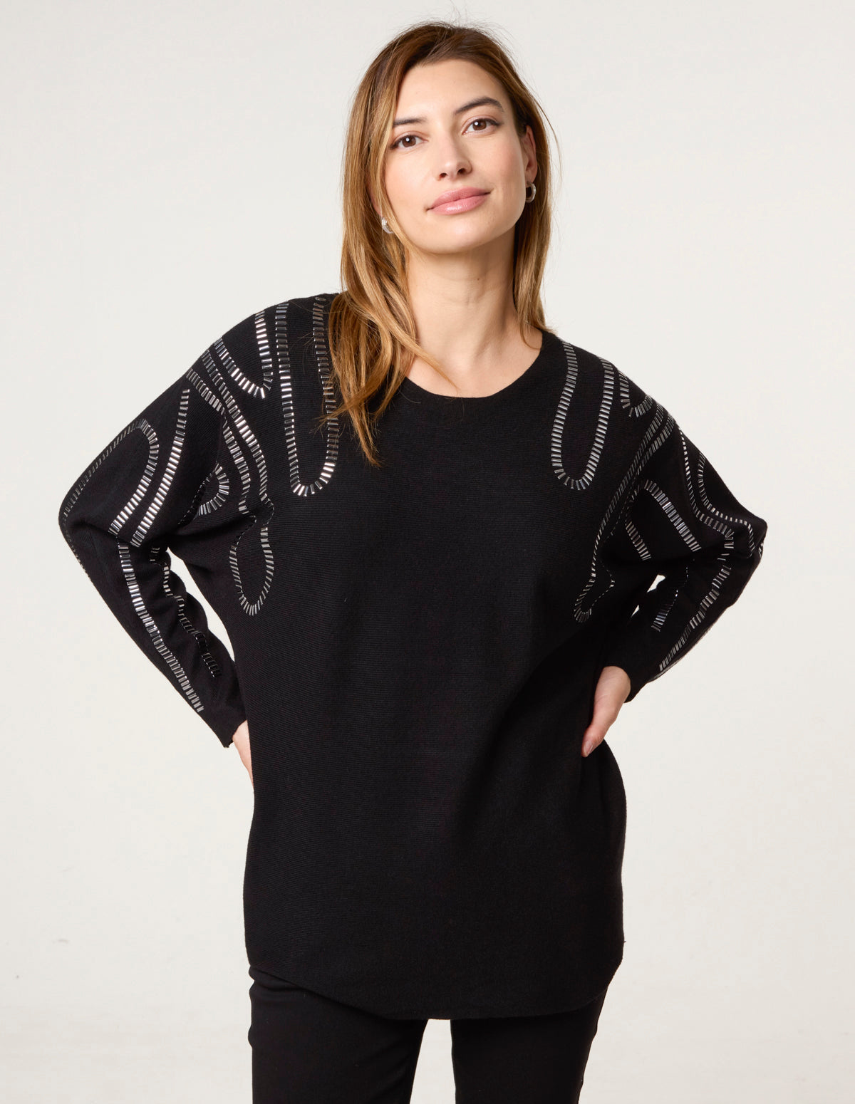 Embellished Shoulder Jumper