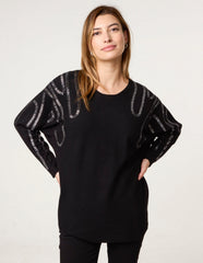 Embellished Shoulder Jumper