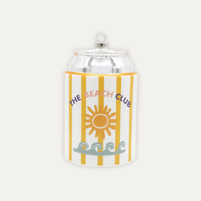 Beach Club Calling Glass Ornament