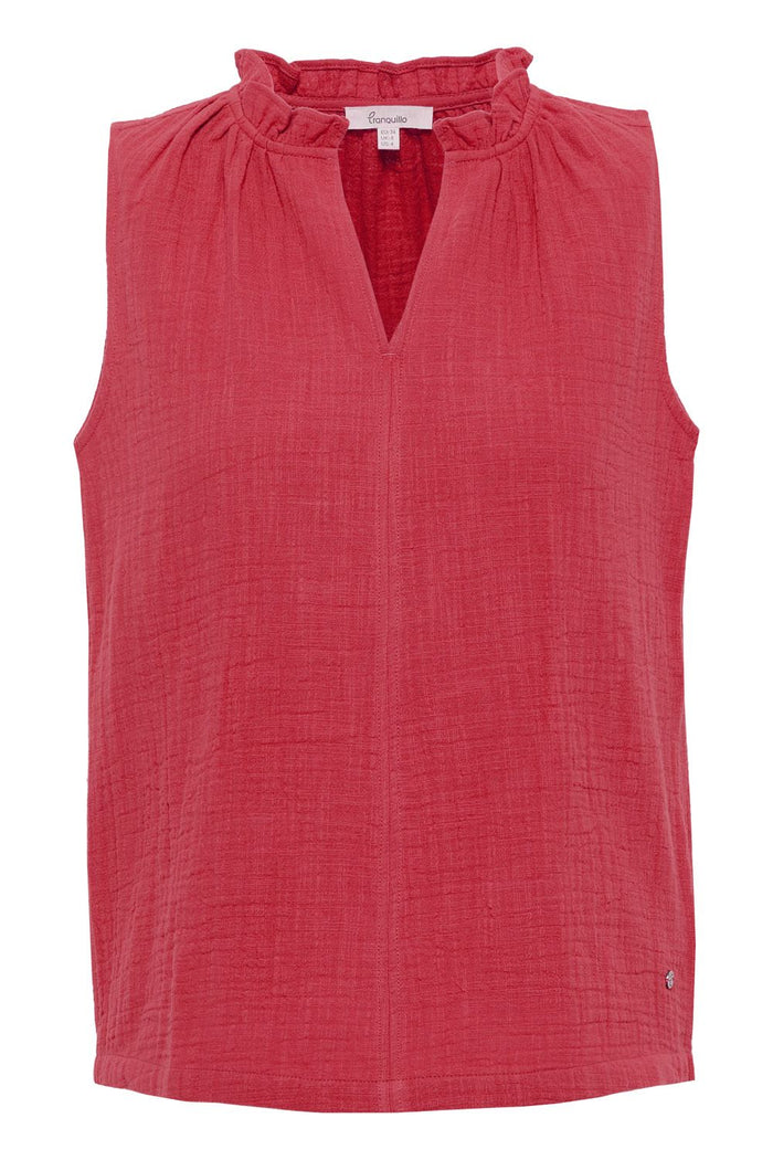 Berry Sleeveless Blouse in Organic Cotton