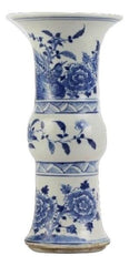 Bird and Floral Trumpet Vase by The Enchanted Home